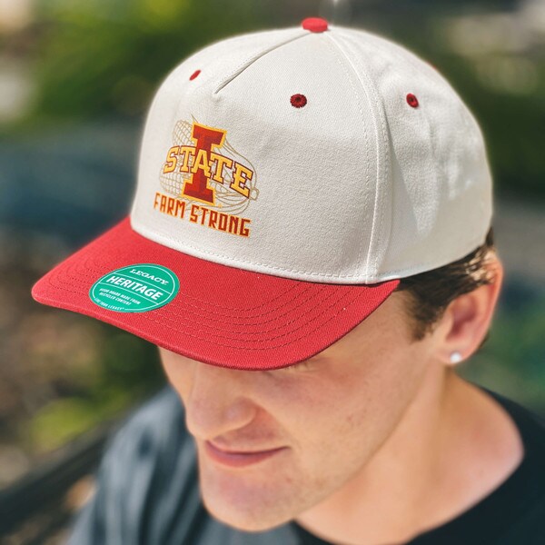 Legacy I-State Farm Strong Stone and Cardinal Twill Structured Hat